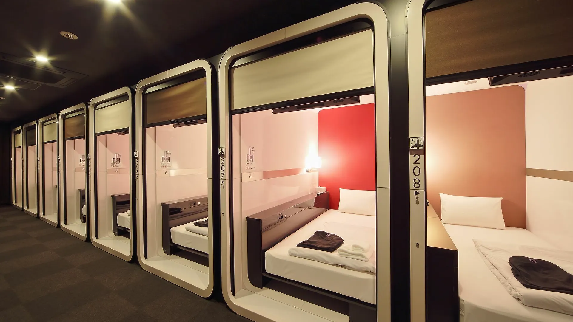 ** Capsule hotel First Cabin Hanshin Nishiumeda Osaka Japan